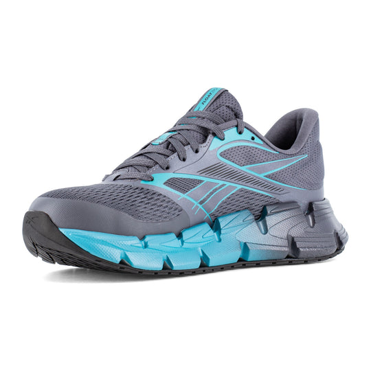 Reebok Women's FloatZig 2 Composite Toe Static Dissipative Athletic Work Shoe - Dark Gray and Blue - RB133 - Overlook Boots