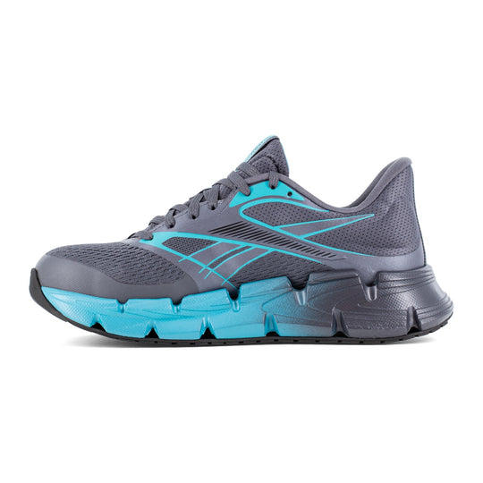 Reebok Women's FloatZig 2 Composite Toe Static Dissipative Athletic Work Shoe - Dark Gray and Blue - RB133 - Overlook Boots