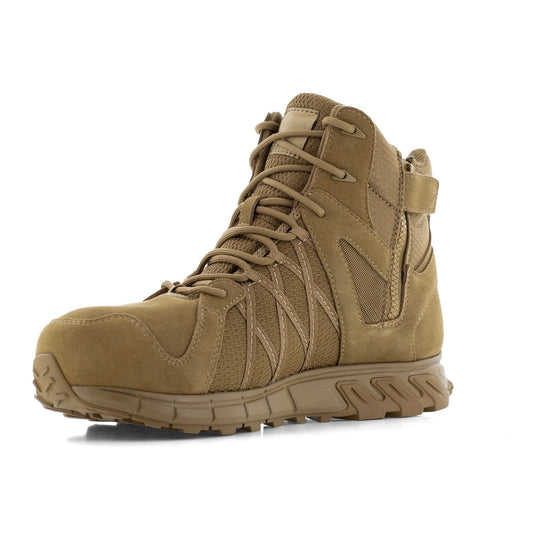 Reebok Men's Trailgrip Tactical 6" Composite Toe Side Zip Work Boot - Coyote - RB3451 - Overlook Boots