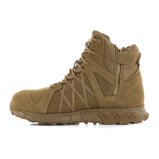 Reebok Men's Trailgrip Tactical 6" Composite Toe Side Zip Work Boot - Coyote - RB3451 - Overlook Boots