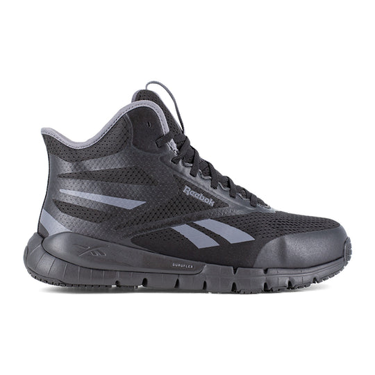 Reebok Men's Flex Trainer Composite Toe Mid Cut Athletic Work Shoe - Black and Gray - RB5125 - Overlook Boots