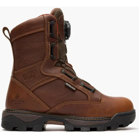 Rocky Men's BearClaw 9" WP 800 Insulated Hunting Boot- Brown- RKS0697 8 / Medium / Brown - Overlook Boots