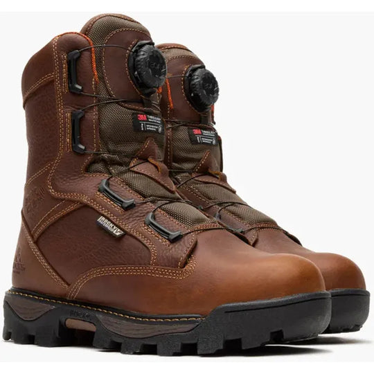 Rocky Men's BearClaw 9" WP 800 Insulated Hunting Boot- Brown- RKS0697 - Overlook Boots