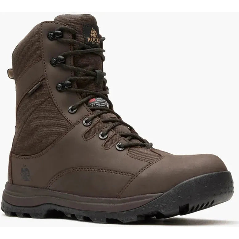Rocky Men's Wildcat 8" WP 400G Insulated Hunting Boot- Brown- RKS0708 7 / Medium / Brown - Overlook Boots