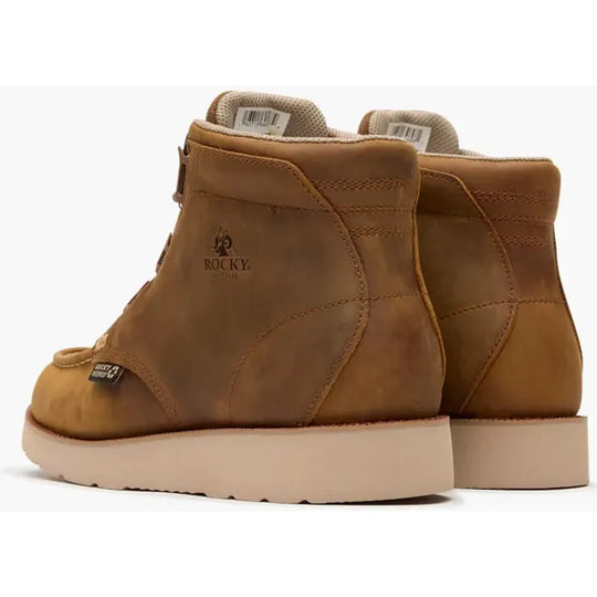 Rocky Men's MonoCrepe 6" Waterproof BOA Wedge Work Boot - Brown - RKK0512 - Overlook Boots
