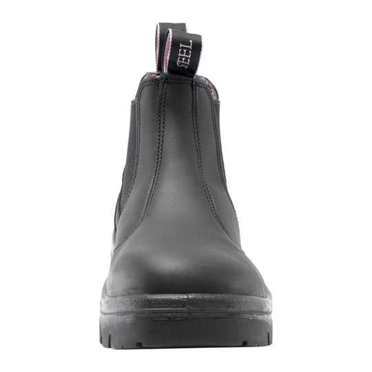 Steel Blue Women's Hobart 6" Soft Toe Water Resistant Chelsea Work Boot - Black - 810891 - Overlook Boots