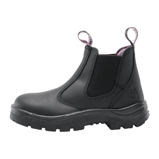 Steel Blue Women's Hobart 6" Soft Toe Water Resistant Chelsea Work Boot - Black - 810891 - Overlook Boots
