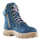 Steel Blue Women's Southern Cross Zip 6" Steel Toe Water Resistant Side Zip Work Boot - Blue - 812861 5 / Wide / Blue - Overlook Boots