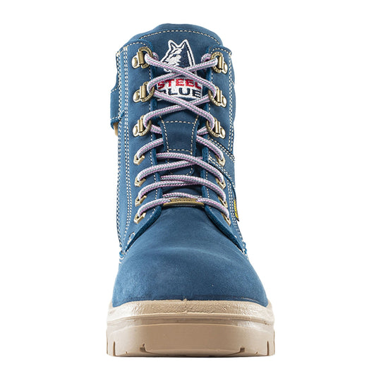 Steel Blue Women's Southern Cross Zip 6" Steel Toe Water Resistant Side Zip Work Boot - Blue - 812861 - Overlook Boots
