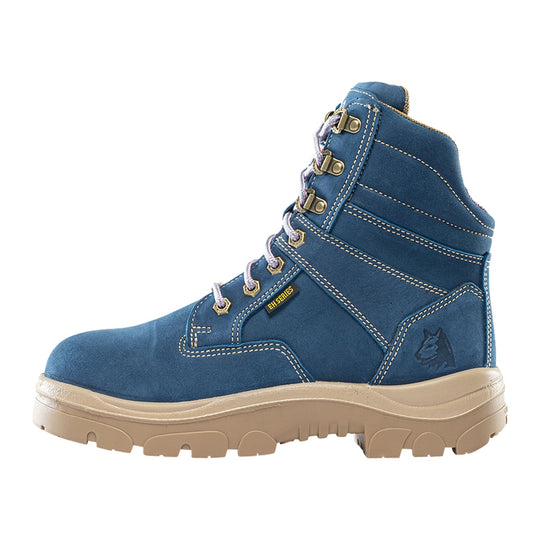 Steel Blue Women's Southern Cross Zip 6" Steel Toe Water Resistant Side Zip Work Boot - Blue - 812861 - Overlook Boots