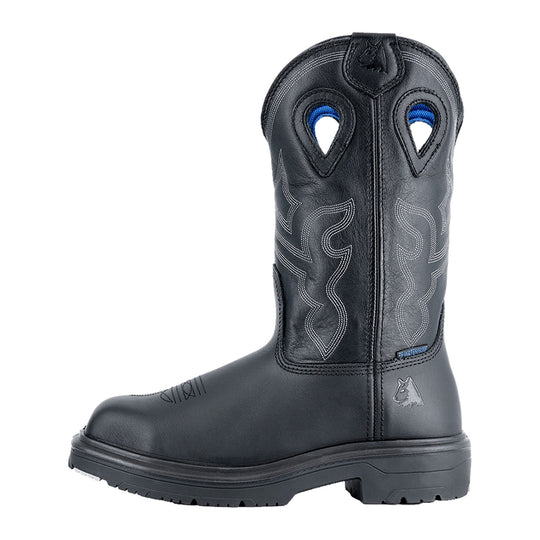 Steel Blue Men's Blue Heeler 10" Steel Toe Waterproof Western Work Boot - Black - 813945 - Overlook Boots