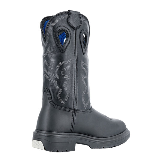 Steel Blue Men's Blue Heeler 10" Steel Toe Waterproof Western Work Boot - Black - 813945 - Overlook Boots