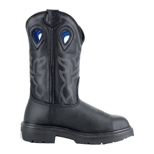 Steel Blue Men's Blue Heeler 10" Steel Toe Waterproof Western Work Boot - Black - 813945 - Overlook Boots
