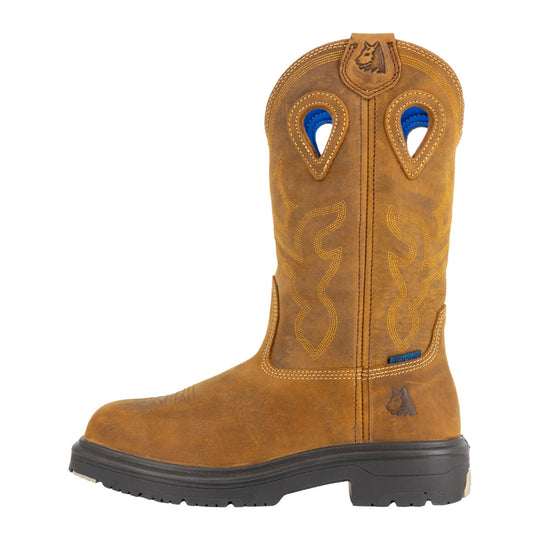 Steel Blue Men's Blue Heeler 10" Steel Toe Waterproof Western Work Boot - Brown - 813945 - Overlook Boots