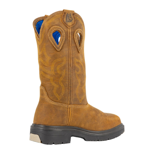 Steel Blue Men's Blue Heeler 10" Steel Toe Waterproof Western Work Boot - Brown - 813945 - Overlook Boots