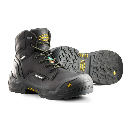 Terra Men's Exile 25 6" Composite Toe Waterproof Safety Work Boot - Black - 1009BK - Overlook Boots