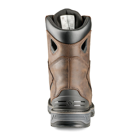 Terra Men's Stockton Square Toe 8" Composite Toe Waterproof Safety Work Boot - Dark Brown - 1099DB - Overlook Boots