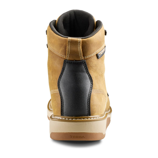 Terra Men's Ironstone Round Toe 6" Composite Toe Waterproof Safety Work Boot - Tan - 1162TN - Overlook Boots