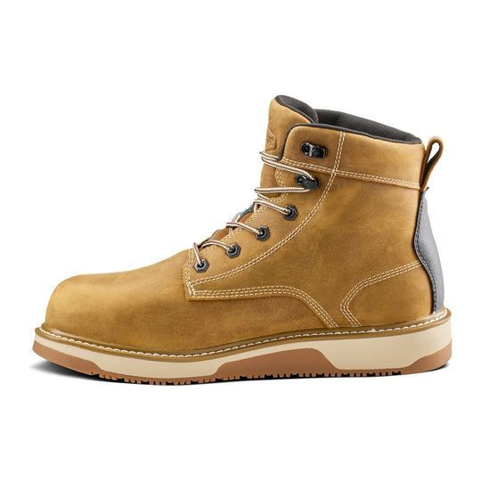 Terra Men's Ironstone Round Toe 6" Composite Toe Waterproof Safety Work Boot - Tan - 1162TN - Overlook Boots