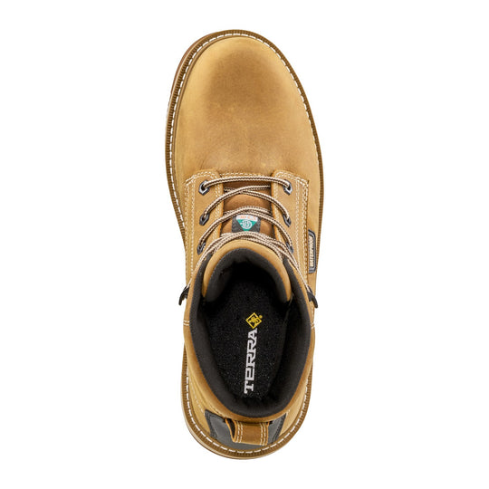 Terra Men's Ironstone Round Toe 6" Composite Toe Waterproof Safety Work Boot - Tan - 1162TN - Overlook Boots