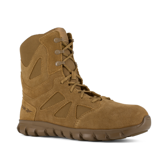 Reebok Men's Sublite Cushion 8" Composite Toe Tactical Military Boot - Coyote - RB8809 4 / Medium / Coyote - Overlook Boots