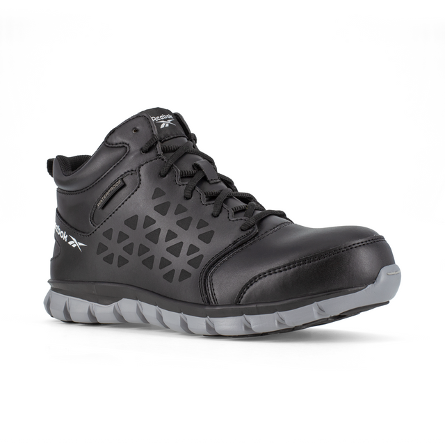 Reebok Women's Sublite Cushion Composite Toe Waterproof Athletic Work Shoe - Black - RB414 6 / Medium / Black - Overlook Boots