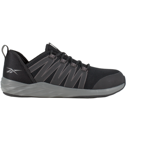 Reebok Men's Astroride Steel Toe Athletic Work Shoe- Black/Grey- RB2211 - Overlook Boots