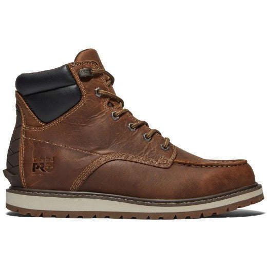 Timberland PRO Men's Irvine 6" Soft Toe Moc Toe Wedge Work Boot - Brown - TB1A42TY214 - Overlook Boots