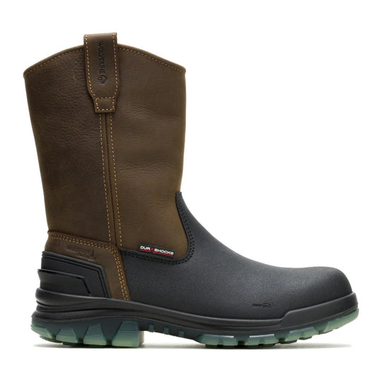 Wolverine Men's DuraShocks SR Icon Derrick Wellington CarbonMAX Composite Toe Waterproof Pull On Work Boot - Dark Coffee - W261087 - Overlook Boots