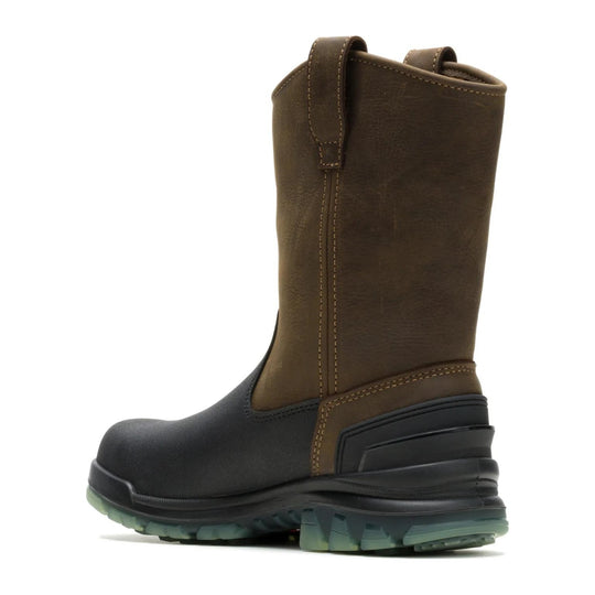 Wolverine Men's DuraShocks SR Icon Derrick Wellington CarbonMAX Composite Toe Waterproof Pull On Work Boot - Dark Coffee - W261087 - Overlook Boots