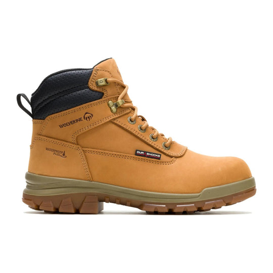Wolverine Men's DuraShocks SR Icon Insulated 6" CarbonMAX Composite Toe Waterproof 400G Insulated Work Boot - Wheat - W261093 - Overlook Boots