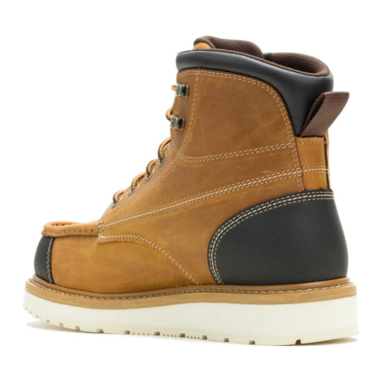 Wolverine Men's Loader II 6" Soft Toe Waterproof Moc Toe Wedge Work Boot - Wheat - W260017 - Overlook Boots
