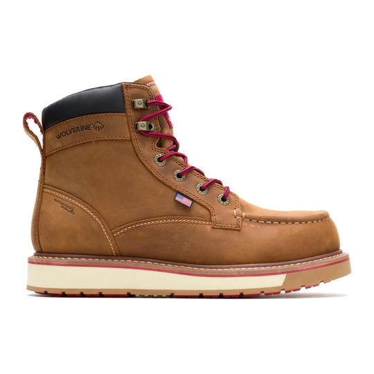 Wolverine Men's USA-Built Loader DuraShocks 6" CarbonMAX Composite Toe Waterproof Moc Toe Wedge Work Boot - Trail - W261123 - Overlook Boots