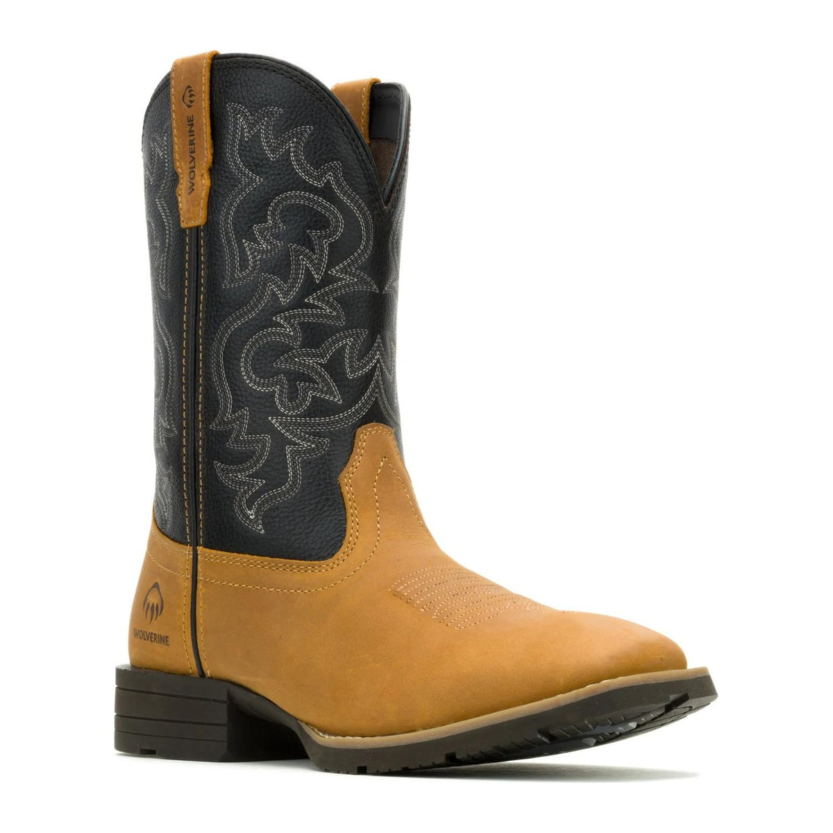 Wolverine Men's Wheatland Saddle Series Steel Toe Western Pull On Work Boot - Wheat - W261129 7 / Medium / Wheat - Overlook Boots