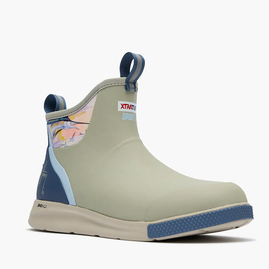 Xtratuf Ankle Deck Boot Sport Men's 6" WP Outdoor Boot - Stone / Sunset Sailfish - XADSMG10 - Overlook Boots