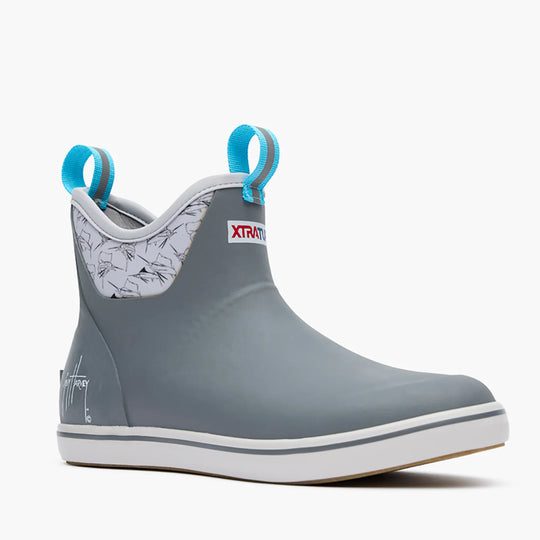 Xtratuf Ankle Deck Boot Men's 7" Waterproof Outdoor Boot - Grey - XMABGHSS - Overlook Boots