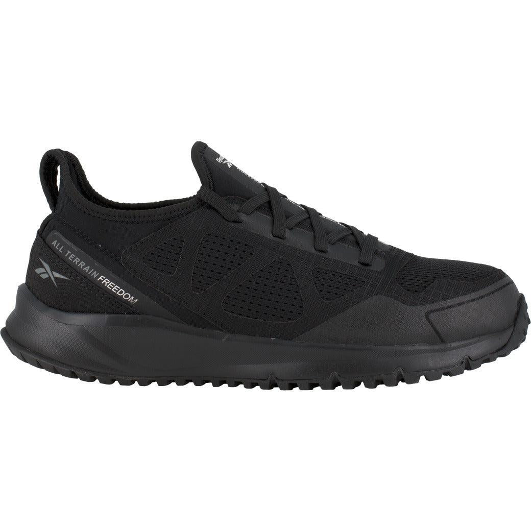 Reebok Men's Trail Running Oxford Steel Toe Terrain Work Shoe- Black- RB4090 - Overlook Boots