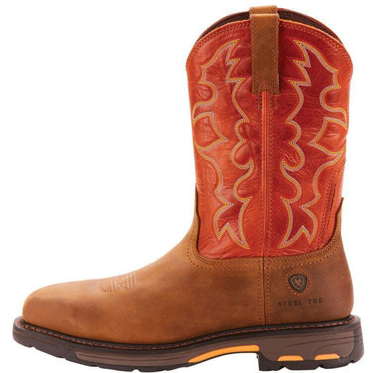Ariat Men's WorkHog 11" Wide Square Steel Toe Work Boot - Dark Earth - 10006961 - Overlook Boots