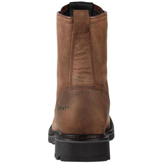 Ariat Men's Cascade 8" Wide Square Steel Toe Work Boot - Alamo Brown - 10011917 - Overlook Boots