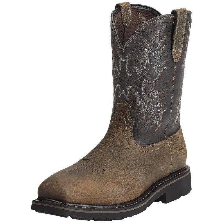 Ariat Men's Sierra Puncture Resistant 10" Steel Toe Work Boot - Earth - 10012948 7 / Medium / Brown - Overlook Boots