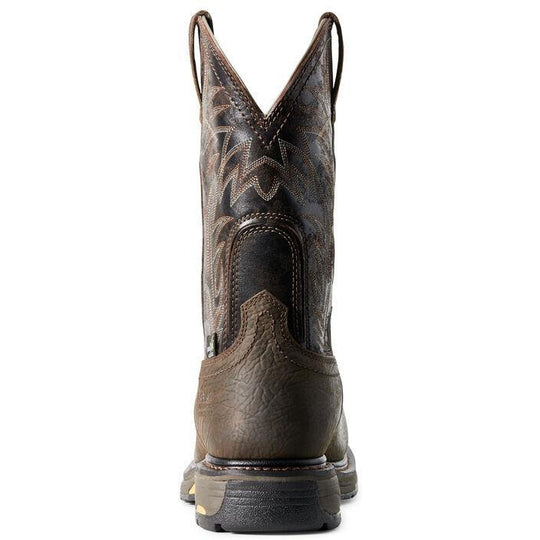 Ariat Men's WorkHog 11" Wide Square Composite Toe Waterproof MetGuard Work Boot - Bruin Brown - 10016265 - Overlook Boots