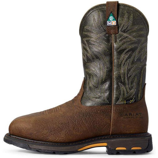 Ariat Men's WorkHog CSA 11" Wide Square Composite Toe MetGuard Work Boot - Ridge Brown - 10017174 - Overlook Boots