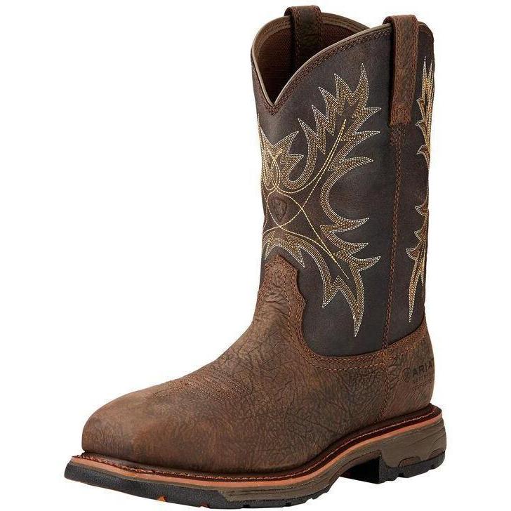 Ariat Men's WorkHog 11" Composite Toe Waterproof Western Work Boot - Bruin Brown - 10017420 7 / Medium / Brown - Overlook Boots