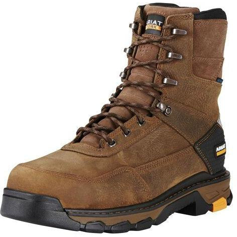 Ariat Men's Intrepid 8" Composite Toe Waterproof Work Boot - Rye Brown - 10020079 7 / Medium / Brown - Overlook Boots