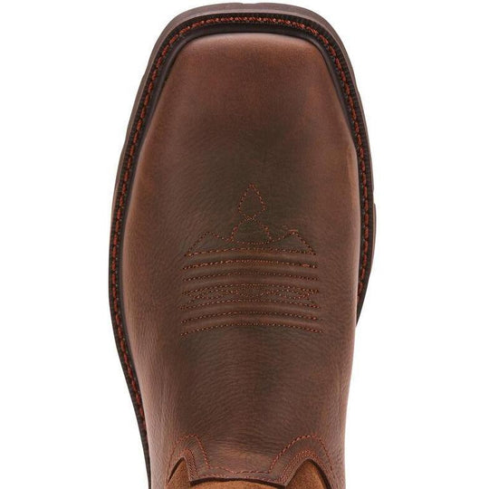 Ariat Men's Groundbreaker 10" Wide Square Steel Toe Waterproof Work Boot - Dark Brown - 10024992 - Overlook Boots