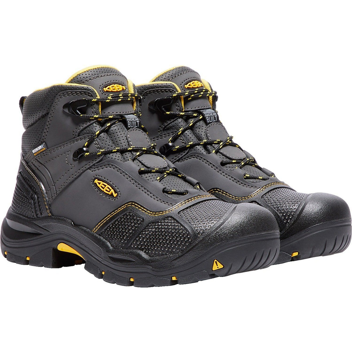 Keen Utility Men's Logandale American Built Steel Toe Waterproof Work Boot - Black - 1017828 7 / Medium / Black - Overlook Boots