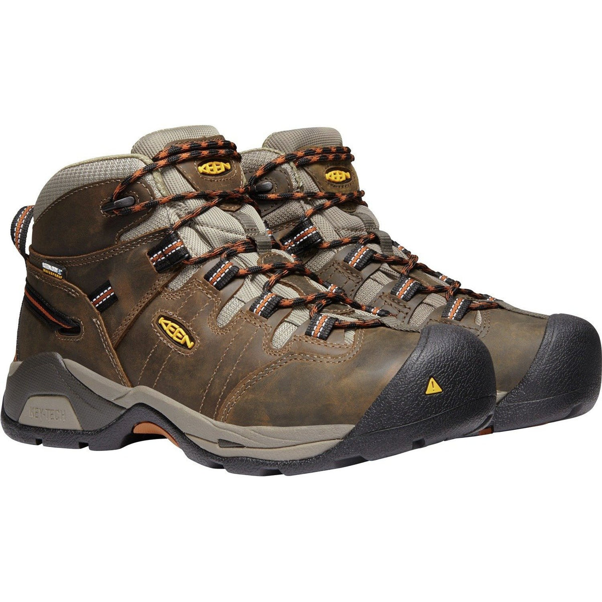 Keen Utility Men's Detroit XT Waterproof Soft Toe Work Boot - Olive/Brown - 1020039 7 / Medium / Brown - Overlook Boots