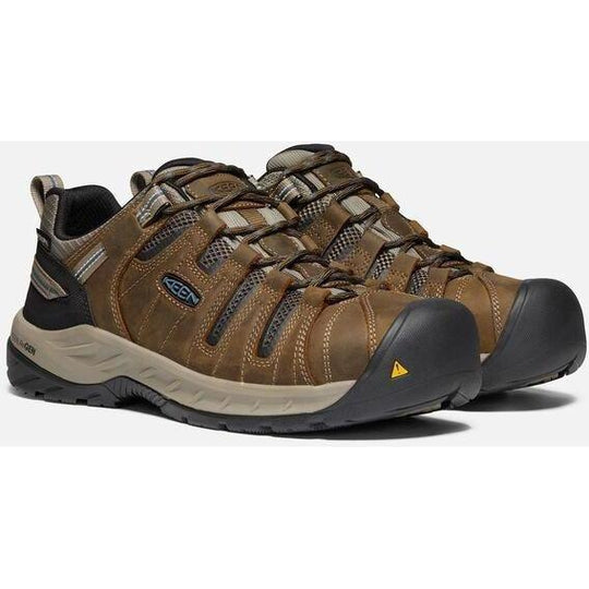 Keen Utility Men's Flint II Steel Toe Waterproof Work Shoe - Cascade Brown/Orion Blue - 1023236 7 / Medium / Brown - Overlook Boots