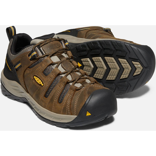 KEEN Utility Men's Flint II Soft Toe Work Shoe - Cascade Brown/Golden Rod - 1023241 - Overlook Boots