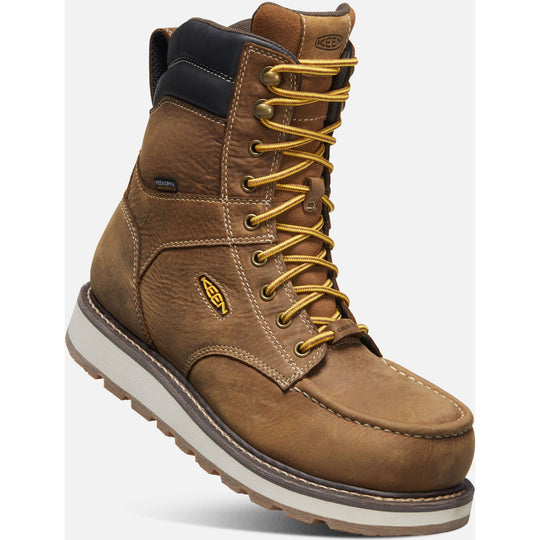 Keen Utility Men's Cincinnati 8" Carbon-Fiber Toe Waterproof Work Boot - Belgian/Sandshell - 1025694 - Overlook Boots